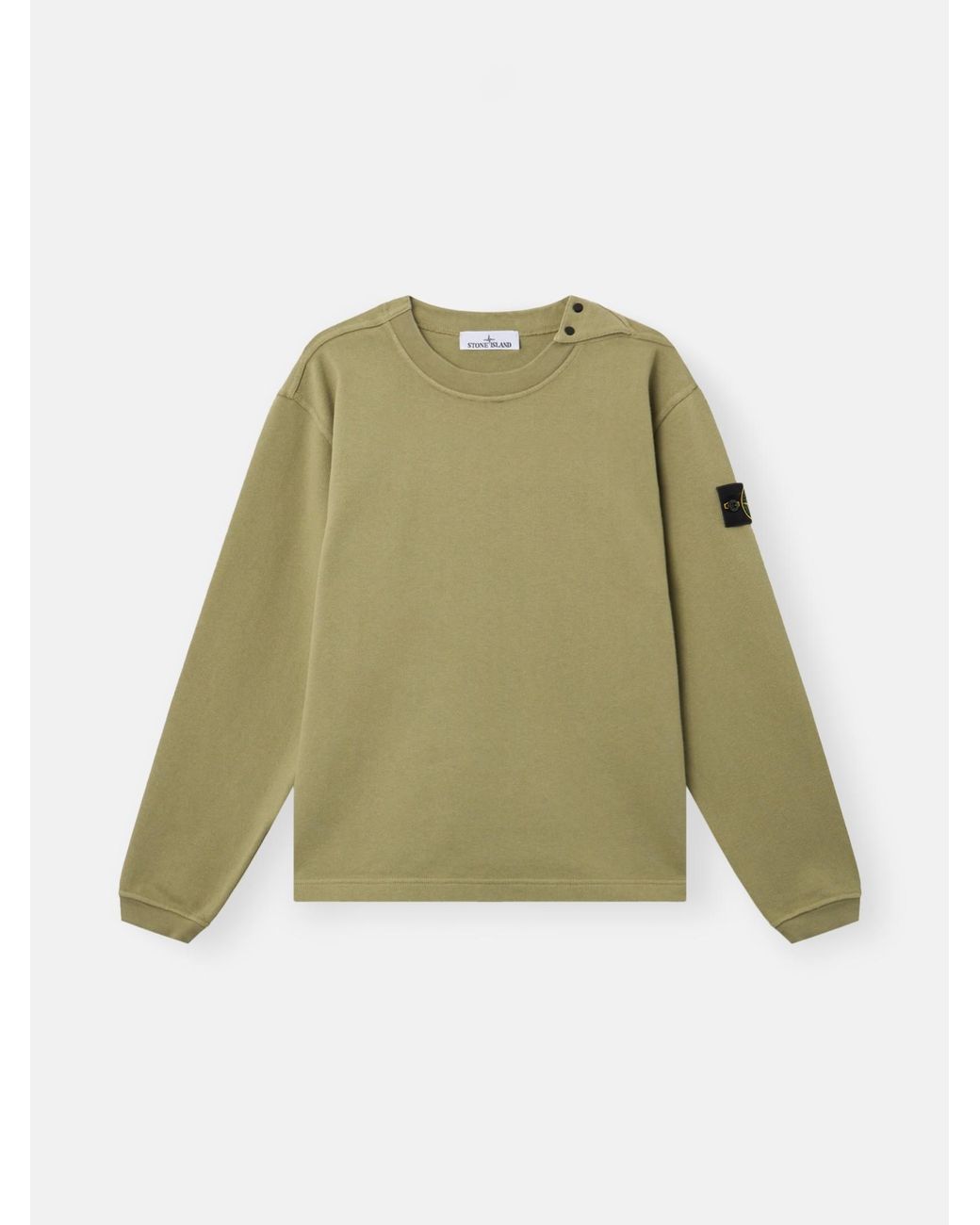 Stone Island Green 6100036 Heavy Cotton Jersey for men