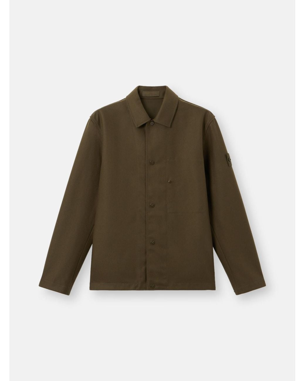 Stone Island Green 1200020 Wool Nylon Flannel S. I. Ghost for men