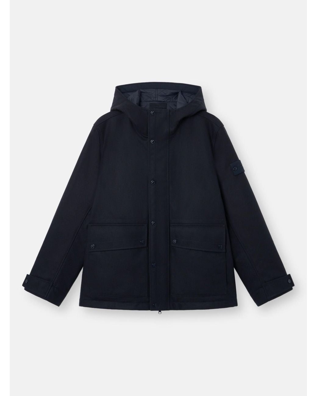 Stone Island Blue 4100018 Wool Nylon Flannel S. I. Ghost for men