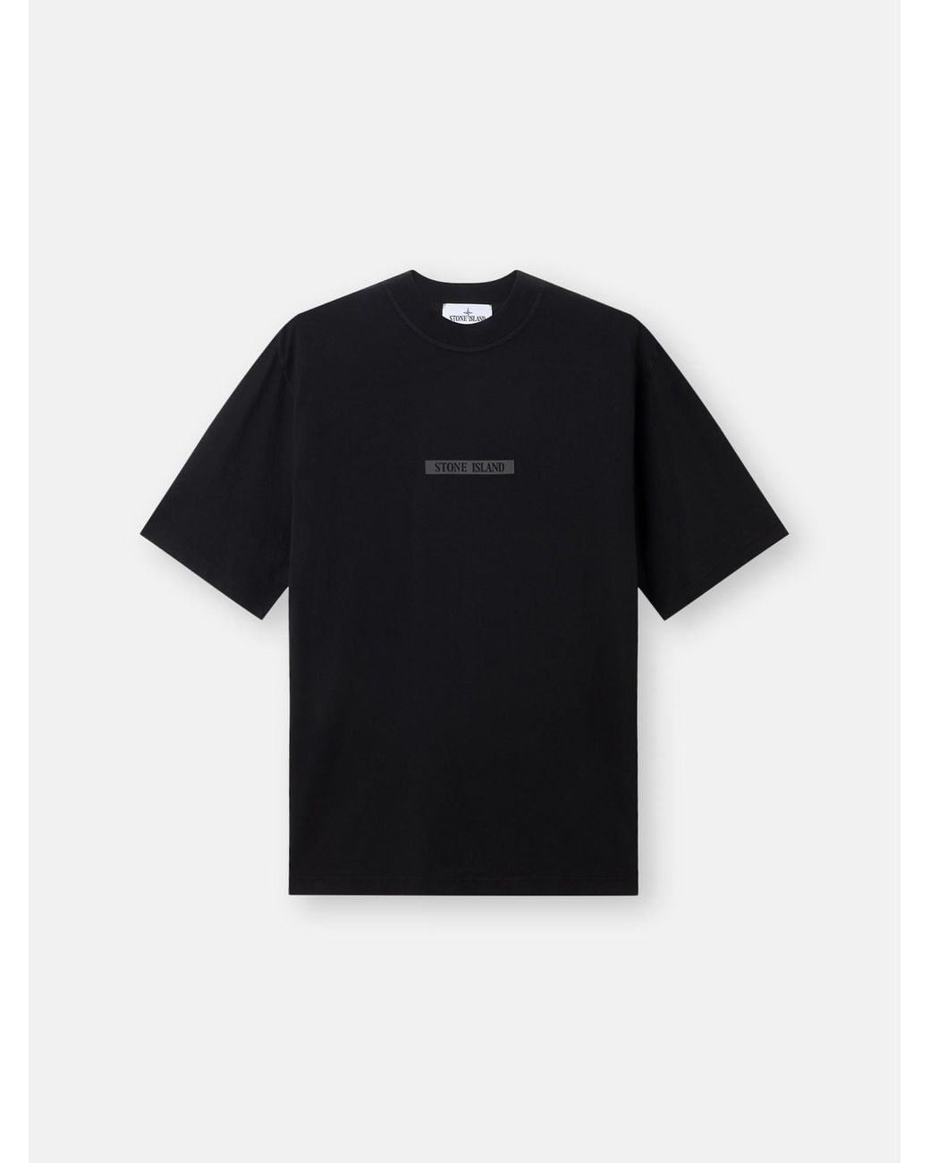 Stone Island Black Style Logo T-Shirt for men