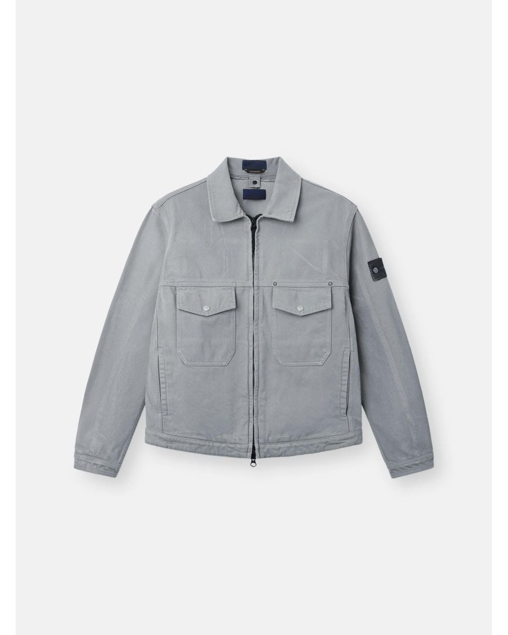 Stone Island Gray 4100002 Corroded Reflective Light Bull Denim-Tc for men