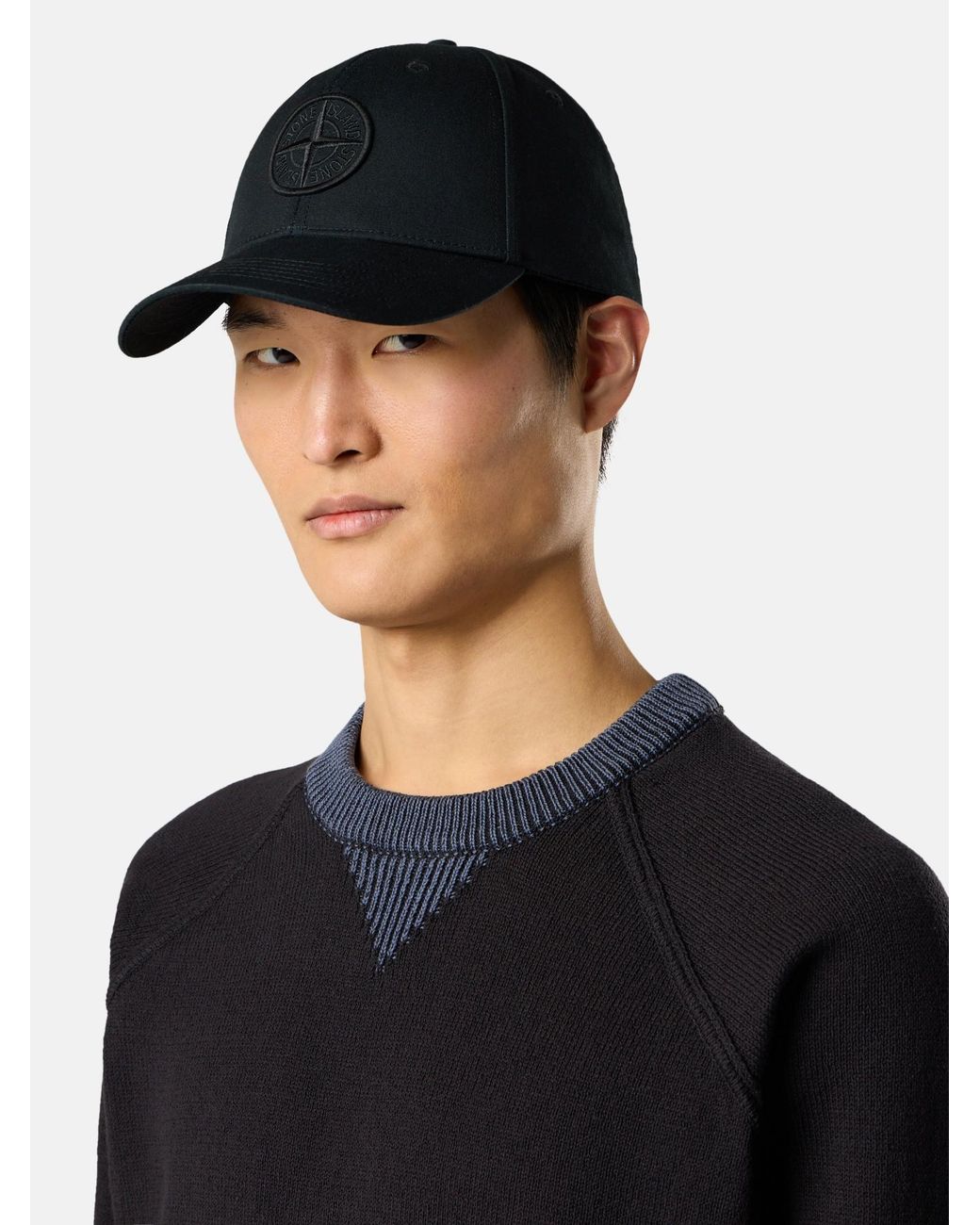 9100013 Cotton Reps Stone Island de hombre de color Black