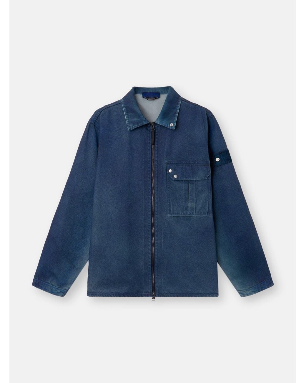 Stone Island Blue 1200002 Hand Sprayed Reflective Light Bull Denim-Tc for men