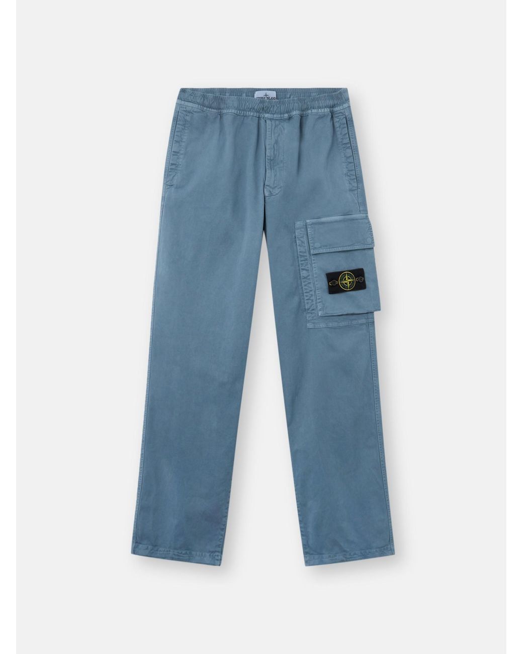 Stone Island Blue 3100036 Stretch Organic Broken Twill Cotton 'Old' Effect for men
