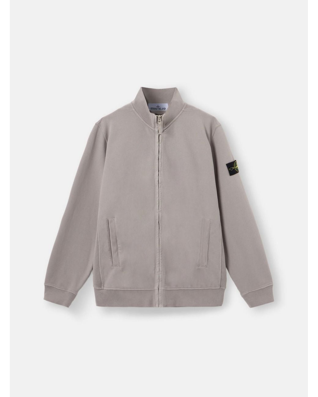 Stone Island Gray 6100066 Brushed Organic Cotton Fleece for men