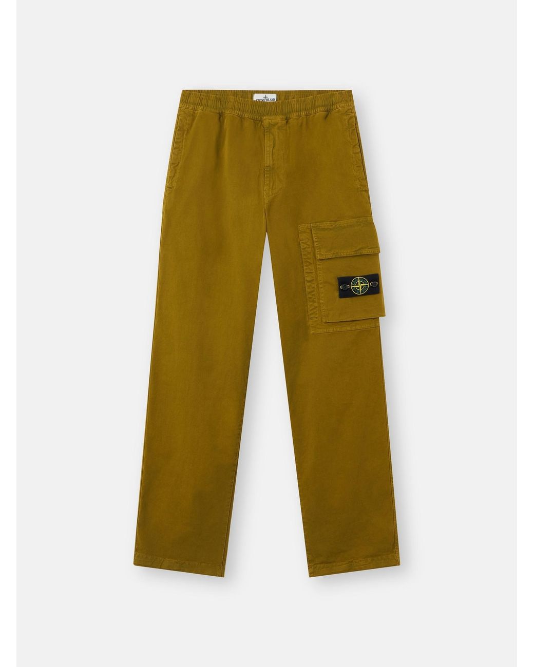 Stone Island Green 3100036 Stretch Organic Broken Twill Cotton 'Old' Effect for men