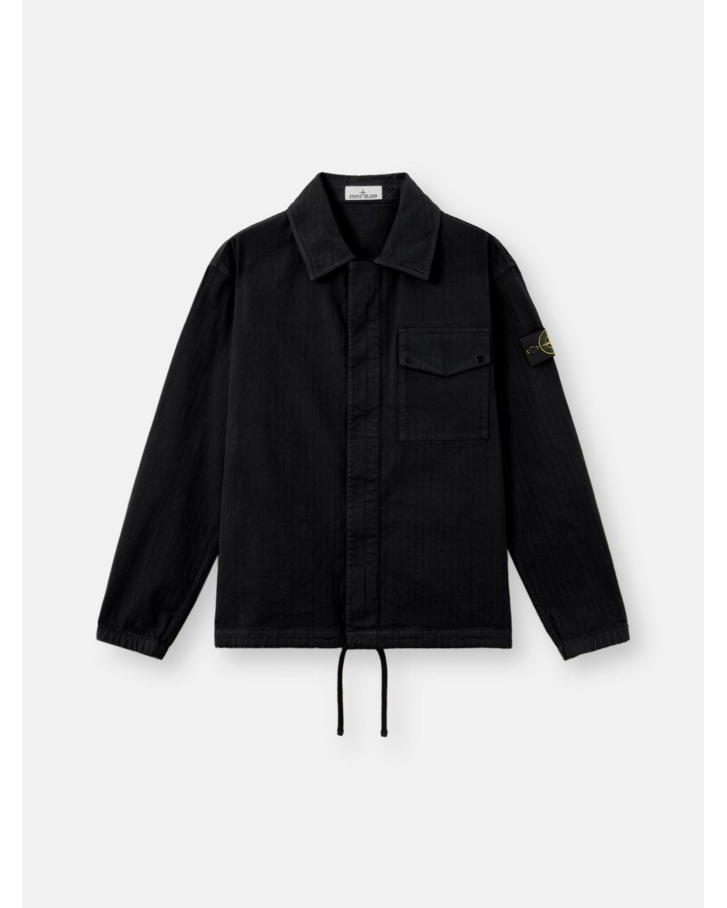 Stone Island Black 1200014 Cotton Herringbone for men
