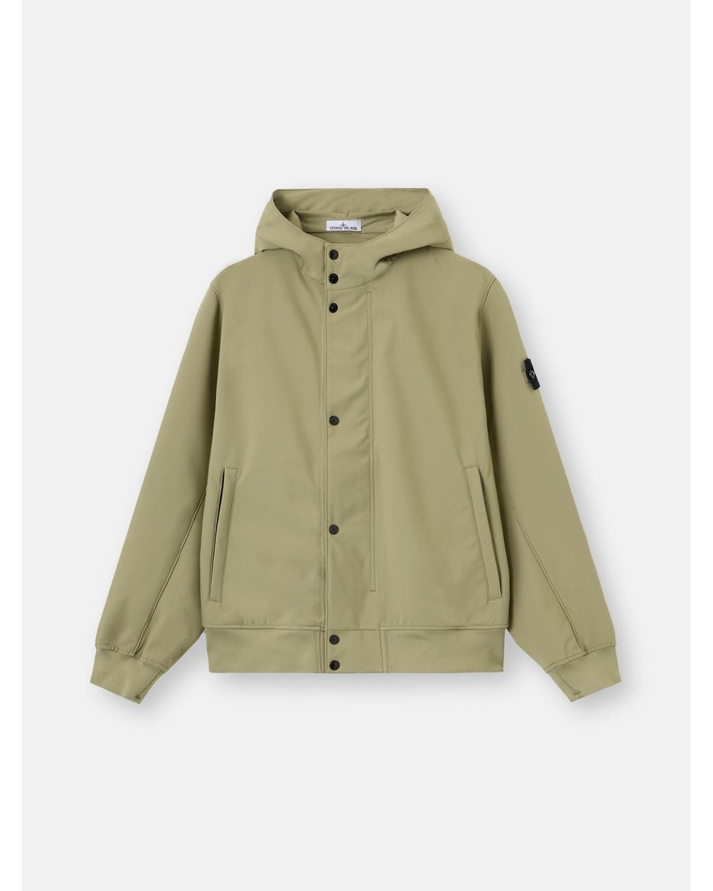 Stone Island Green 4100118 Light Soft Shell-R E. Dye Technology for men