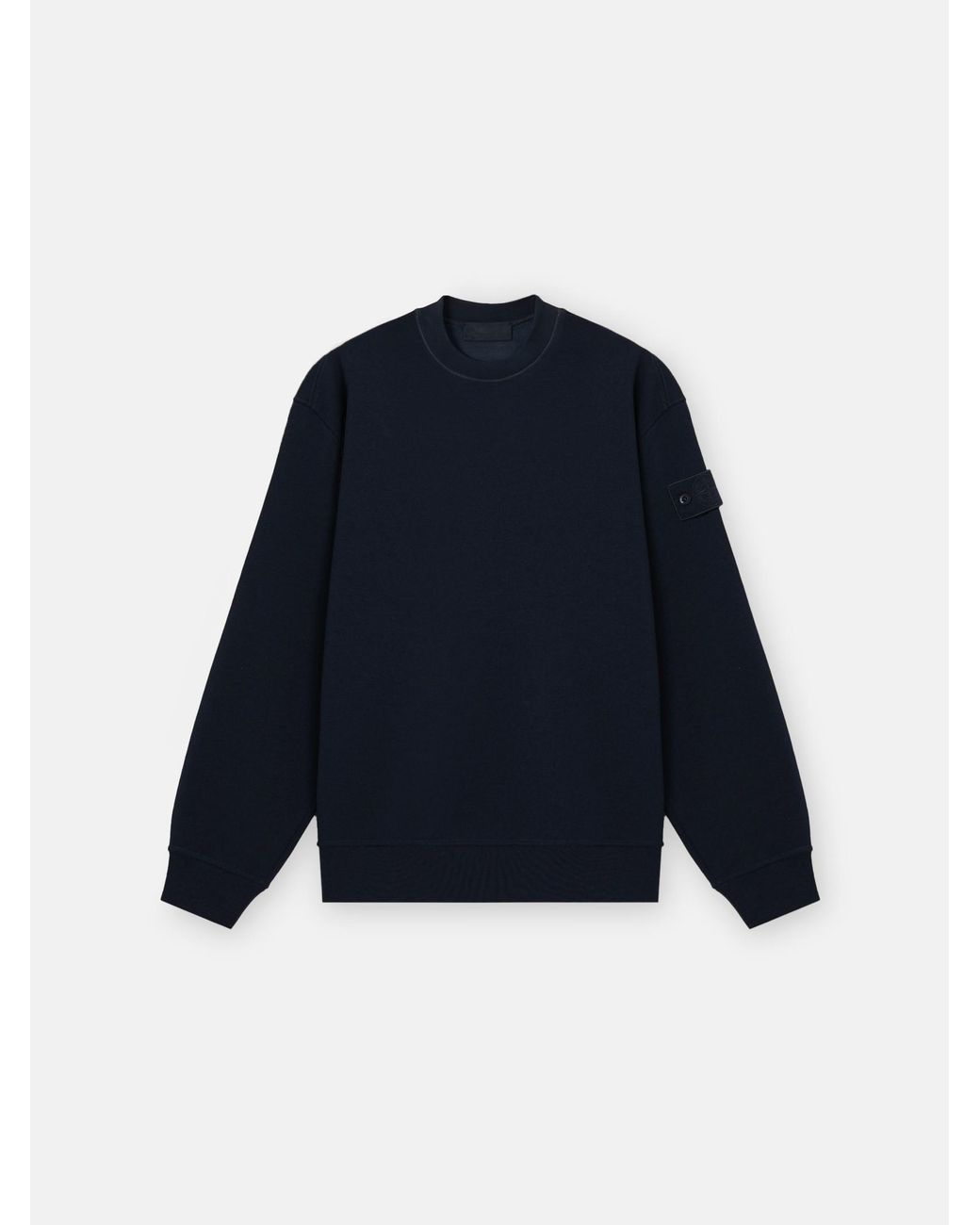 Stone Island Blue 6100013 Cotton Wool Fleece S. I. Ghost for men