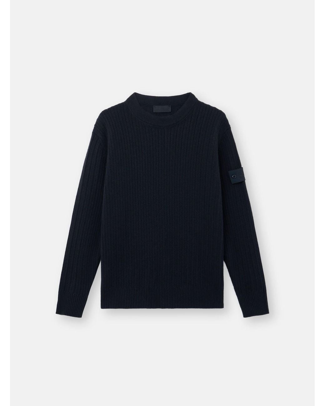 Stone Island Blue 5100051 Wool Cashmere S. I. Ghost for men