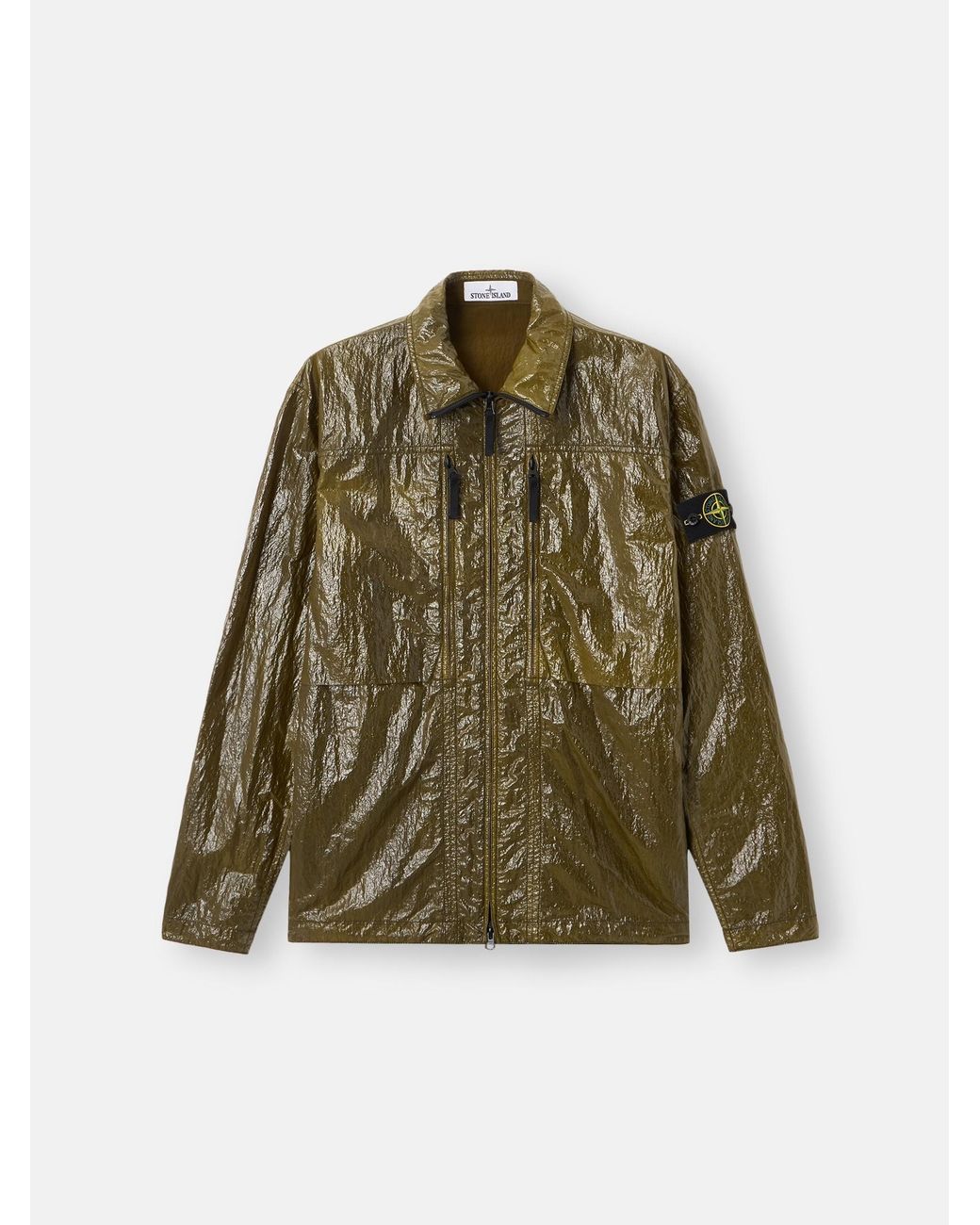Stone Island Green 1200031 Nylon Lucido for men