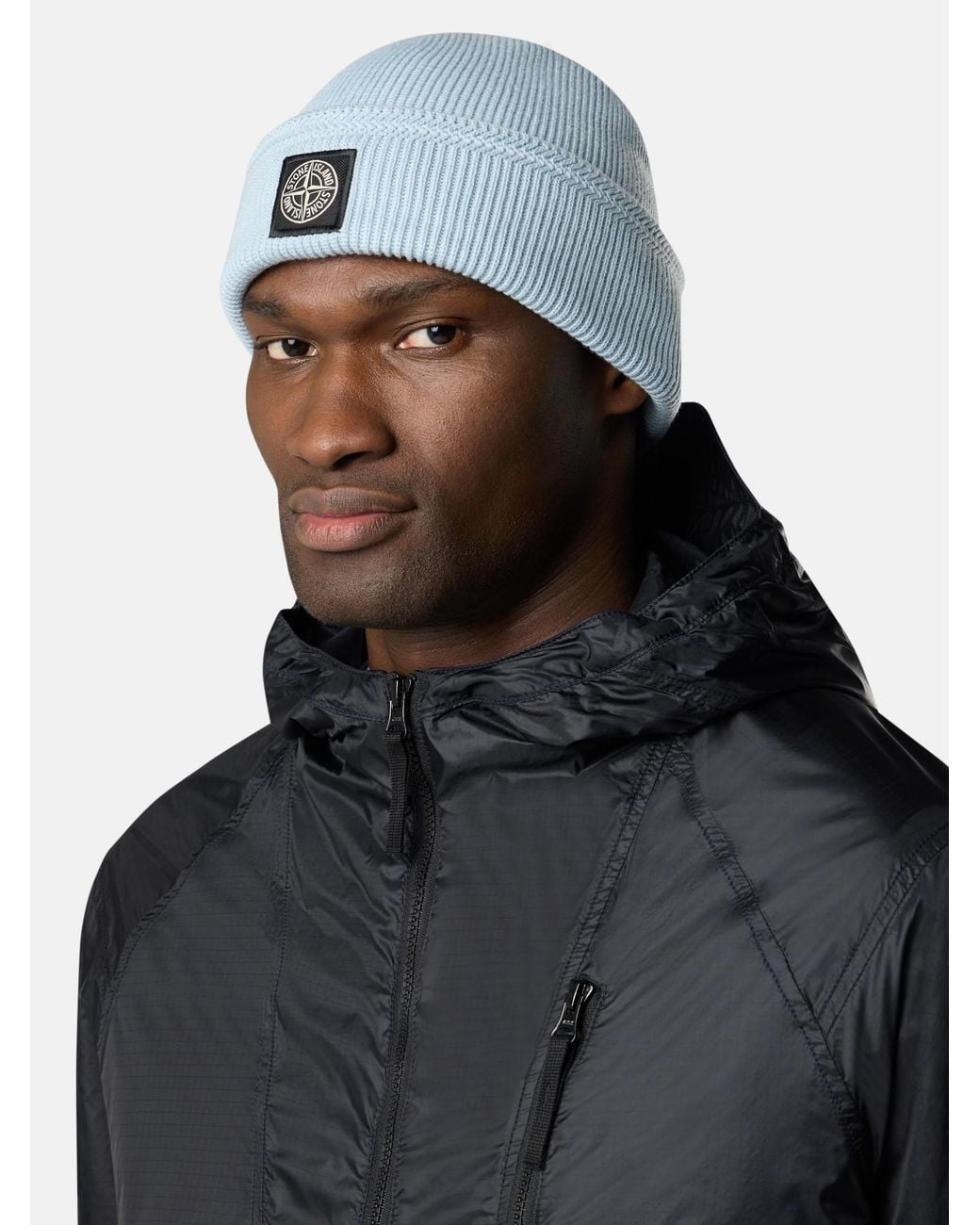 N100102 Ribbed Soft Organic Cotton Stone Island de hombre de color Blue