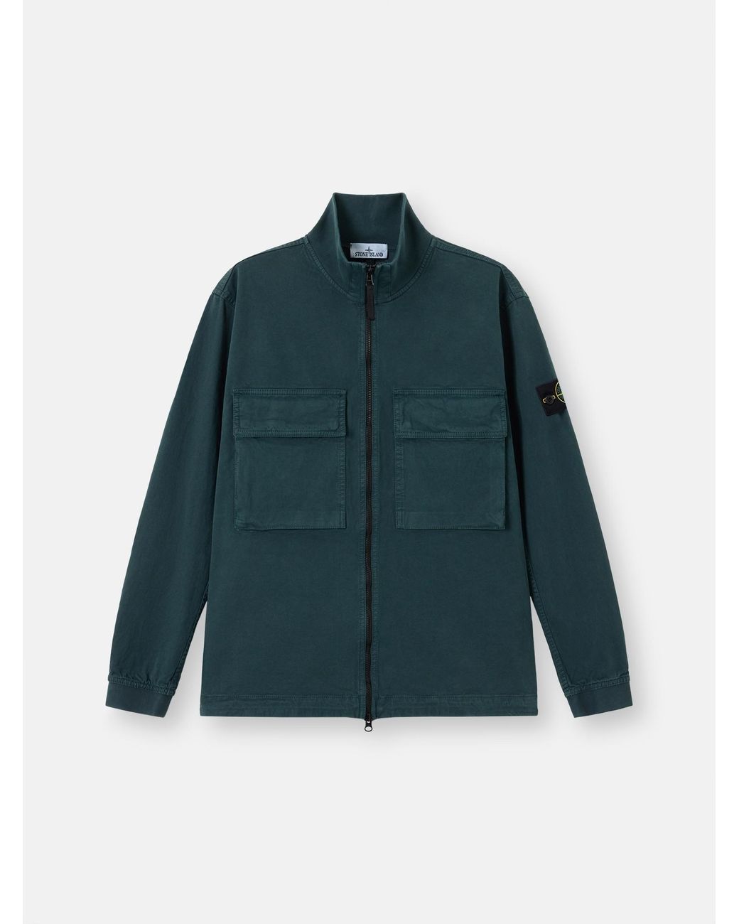 Stone Island Blue 1200024 Stretch Organic Broken Twill Cotton 'Old' Effect for men