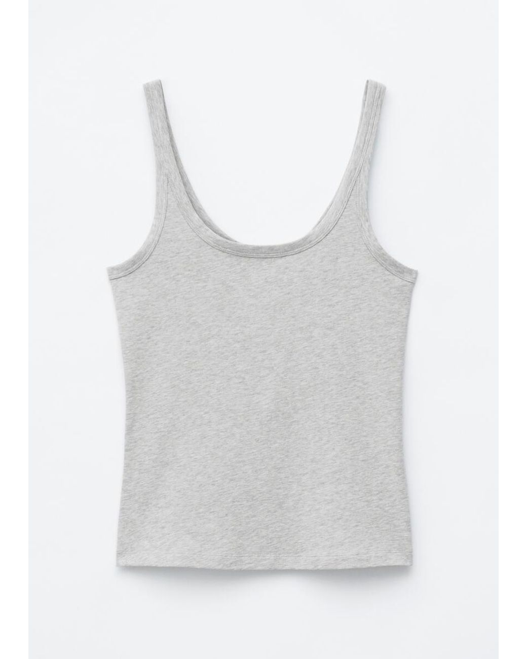& Other Stories White Scoop-Neck Tank Top