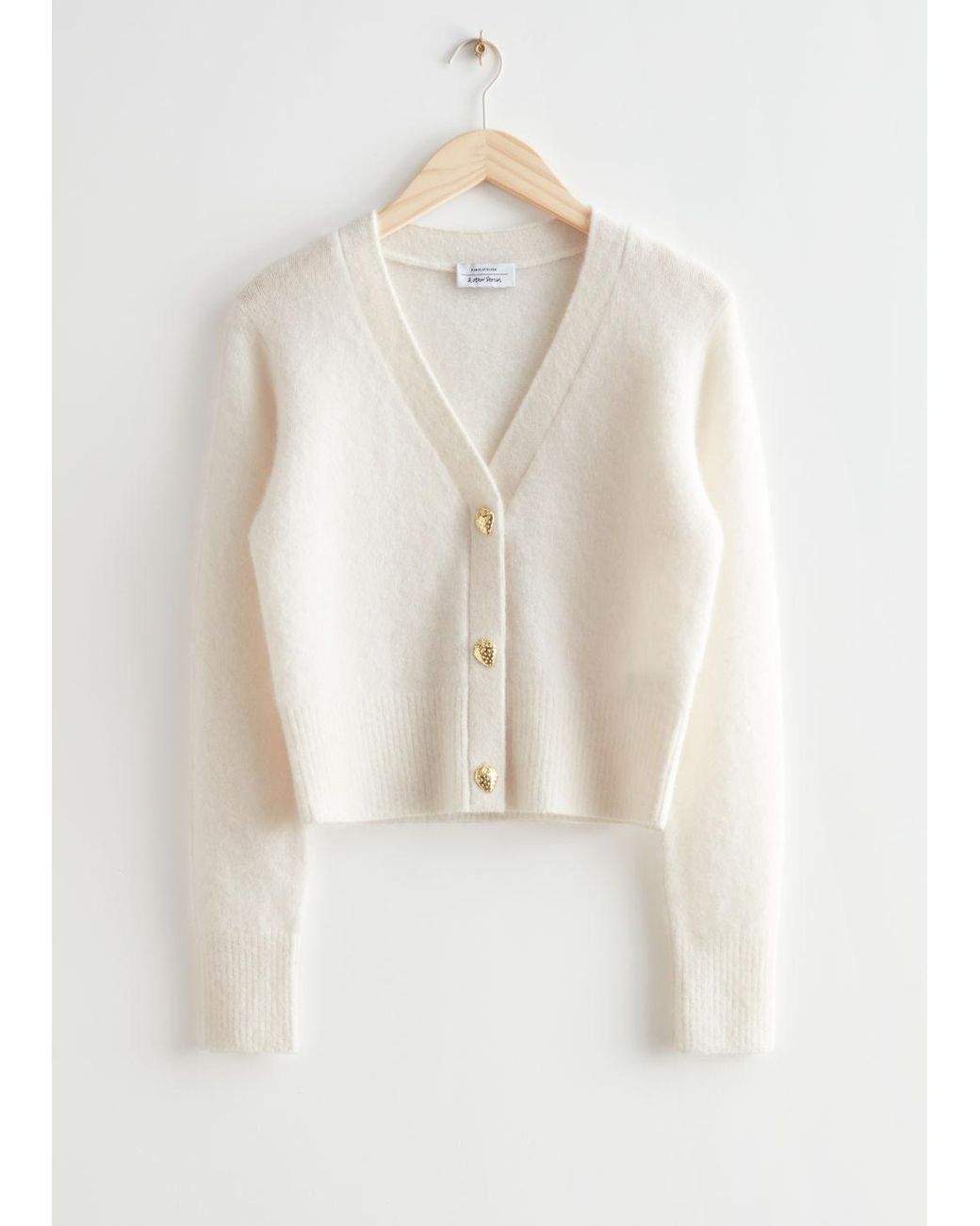Wool Gold Button Cardigan 