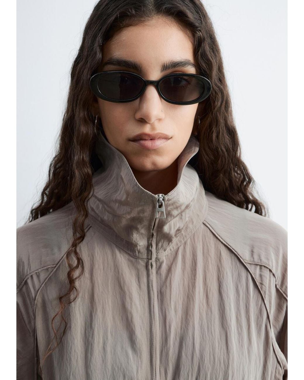 & Other Stories Gray Sporty Drawstring Jacket