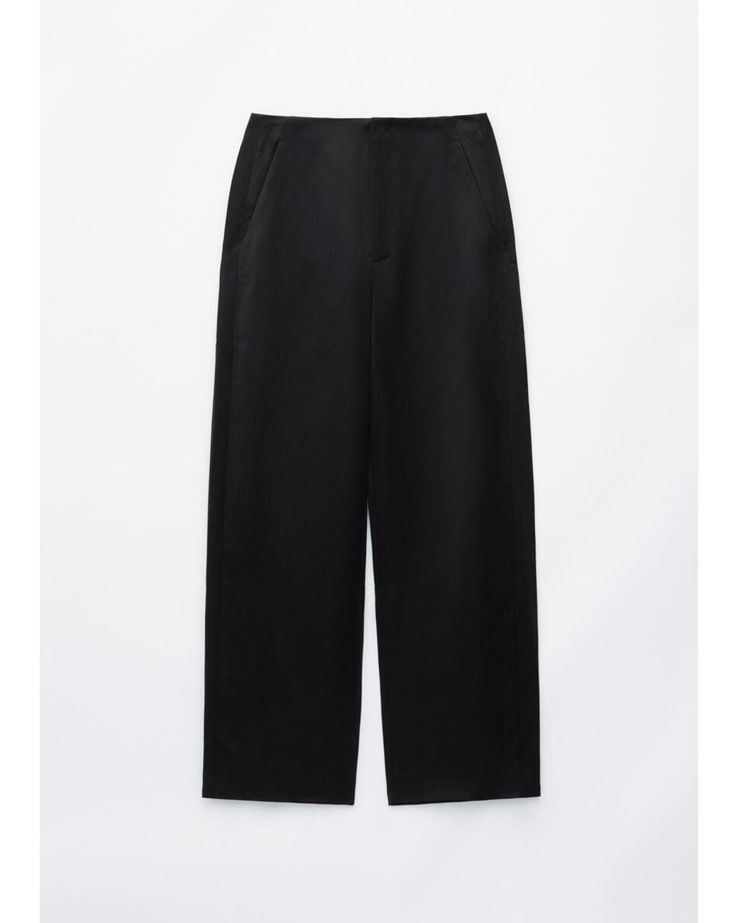 & Other Stories Black Relaxed Barrel Trousers