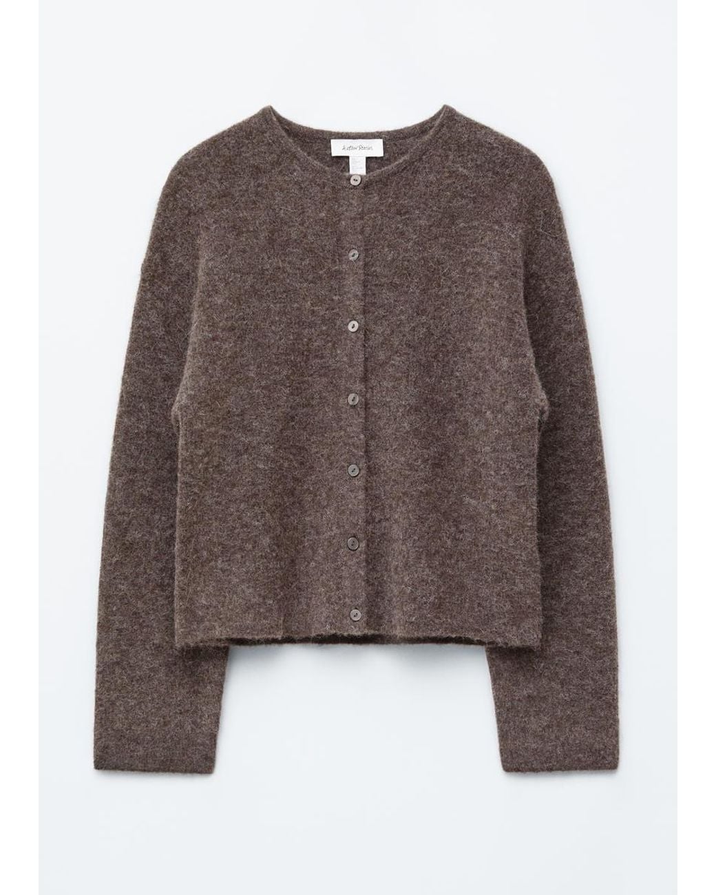 & Other Stories White Alpaca-Blend Knitted Cardigan