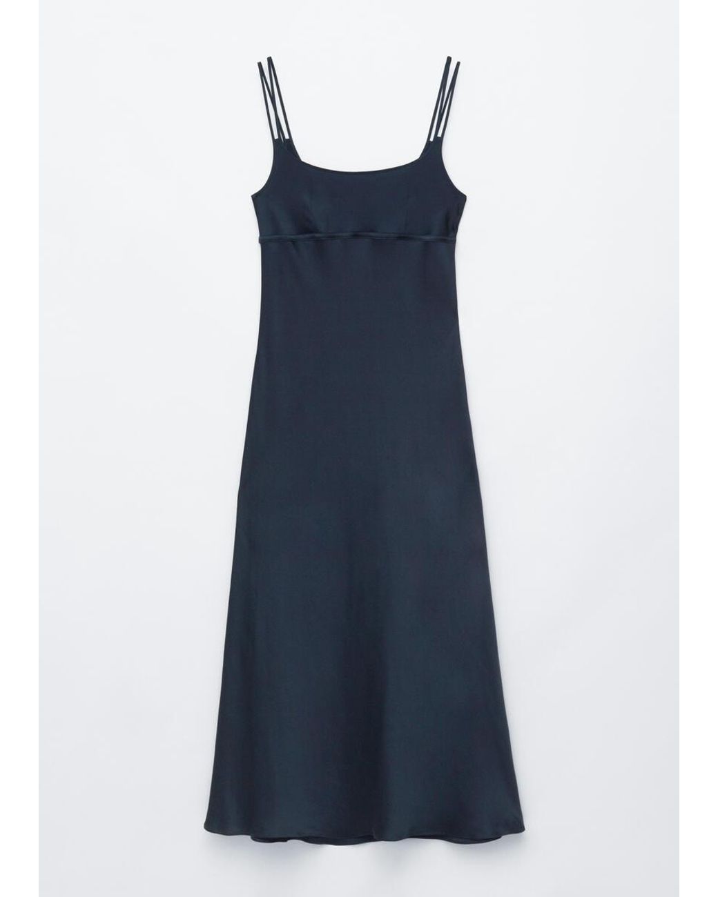 & Other Stories Blue Double-Strap Slip Dress