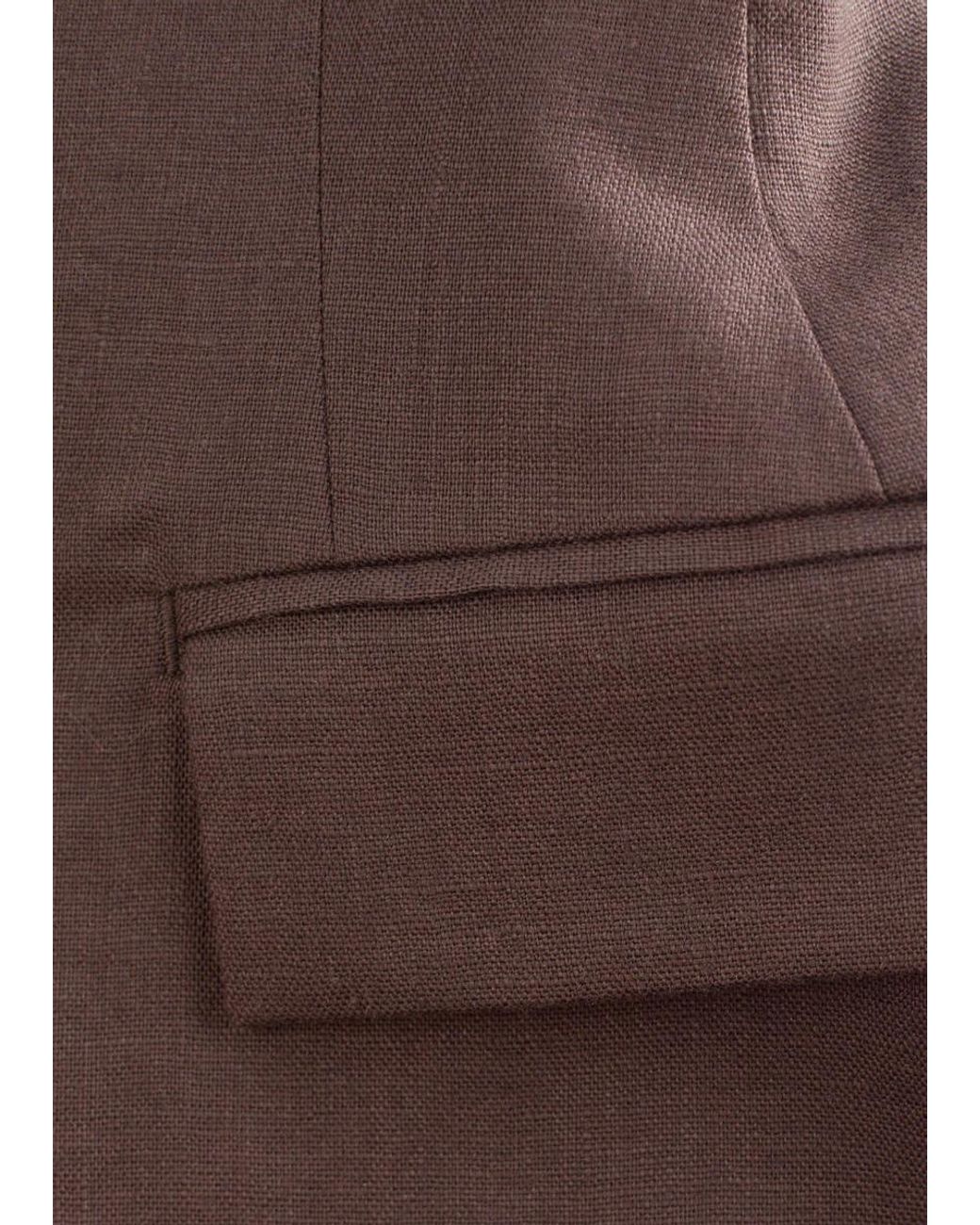 & Other Stories White Tapered Linen Blazer