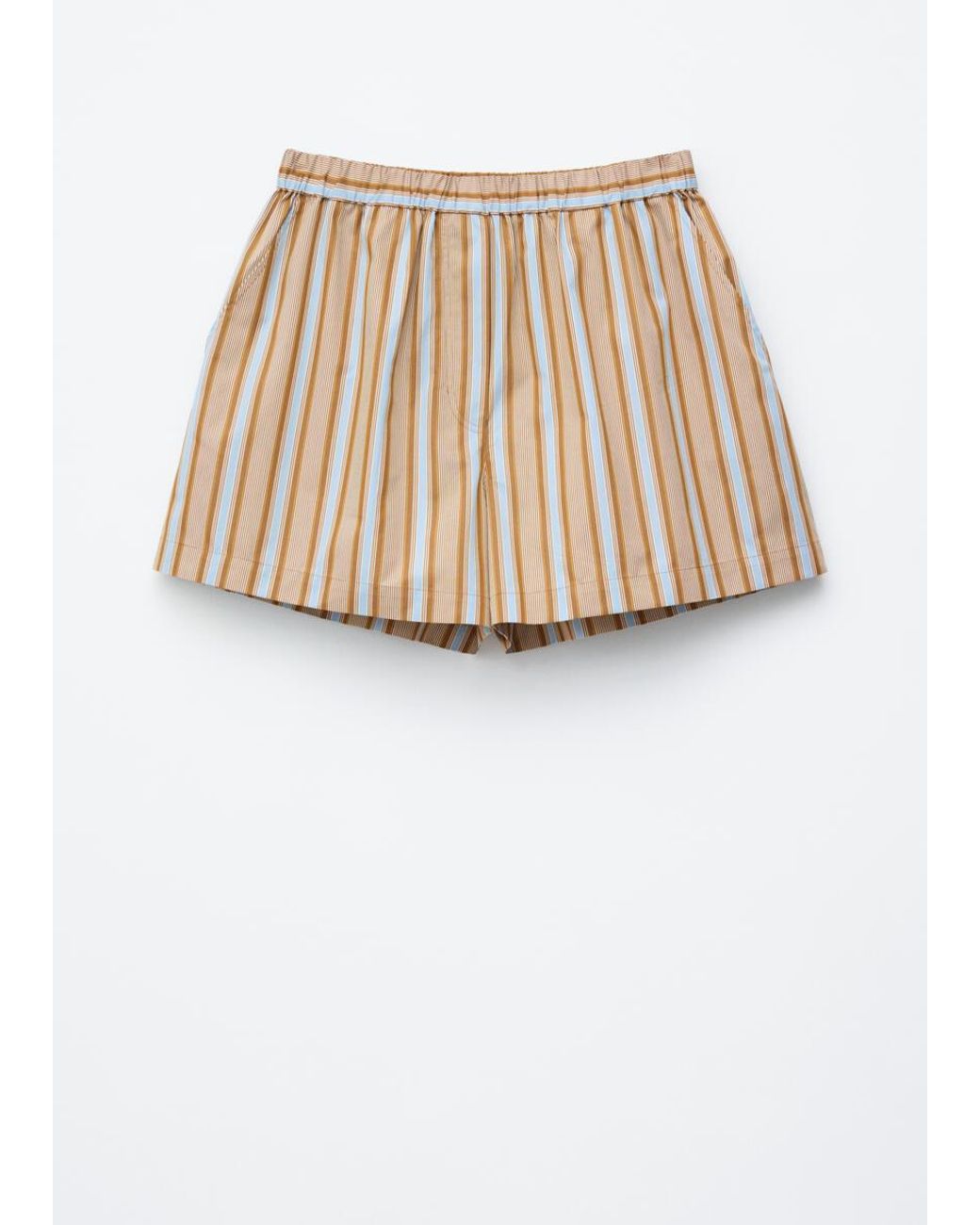 & Other Stories White High-Waist Cotton Shorts