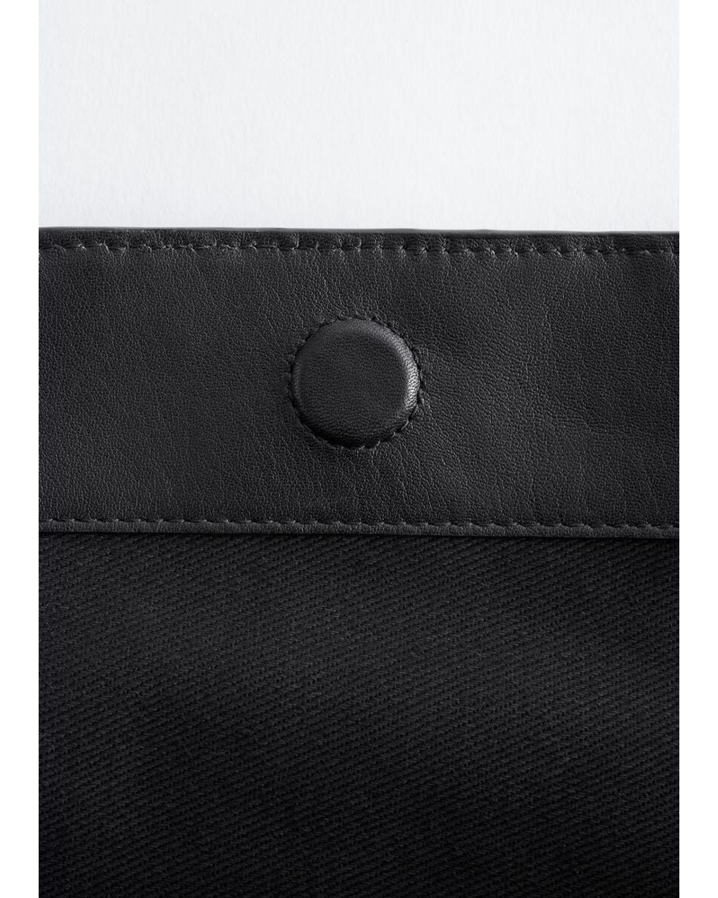 & Other Stories Black Open Braided Leather Tote