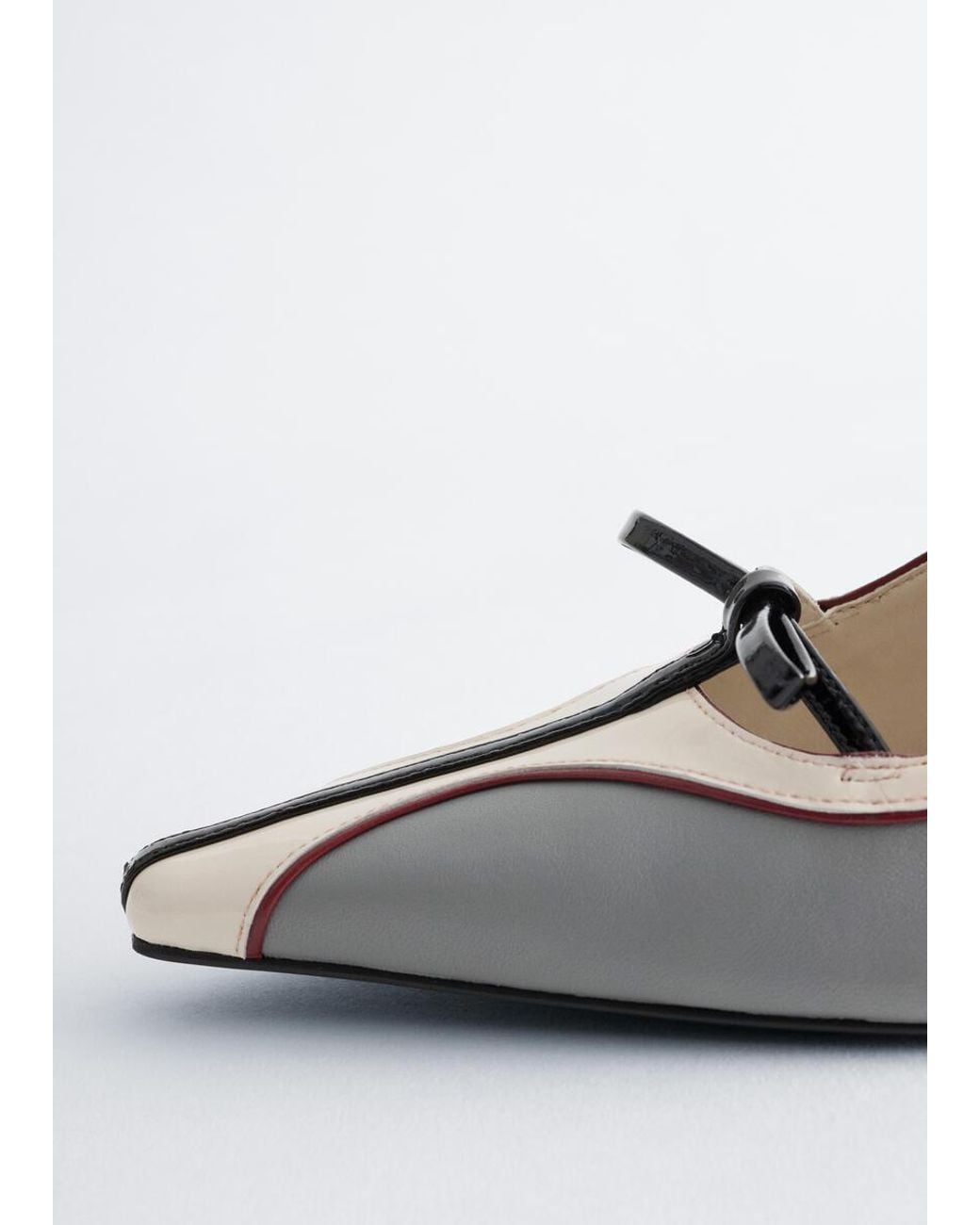 & Other Stories White Bow-Detail Leather Pumps