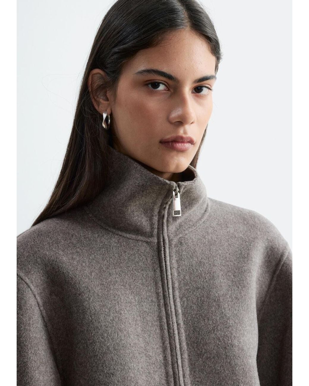 & Other Stories Natural Doublé Wool Jacket