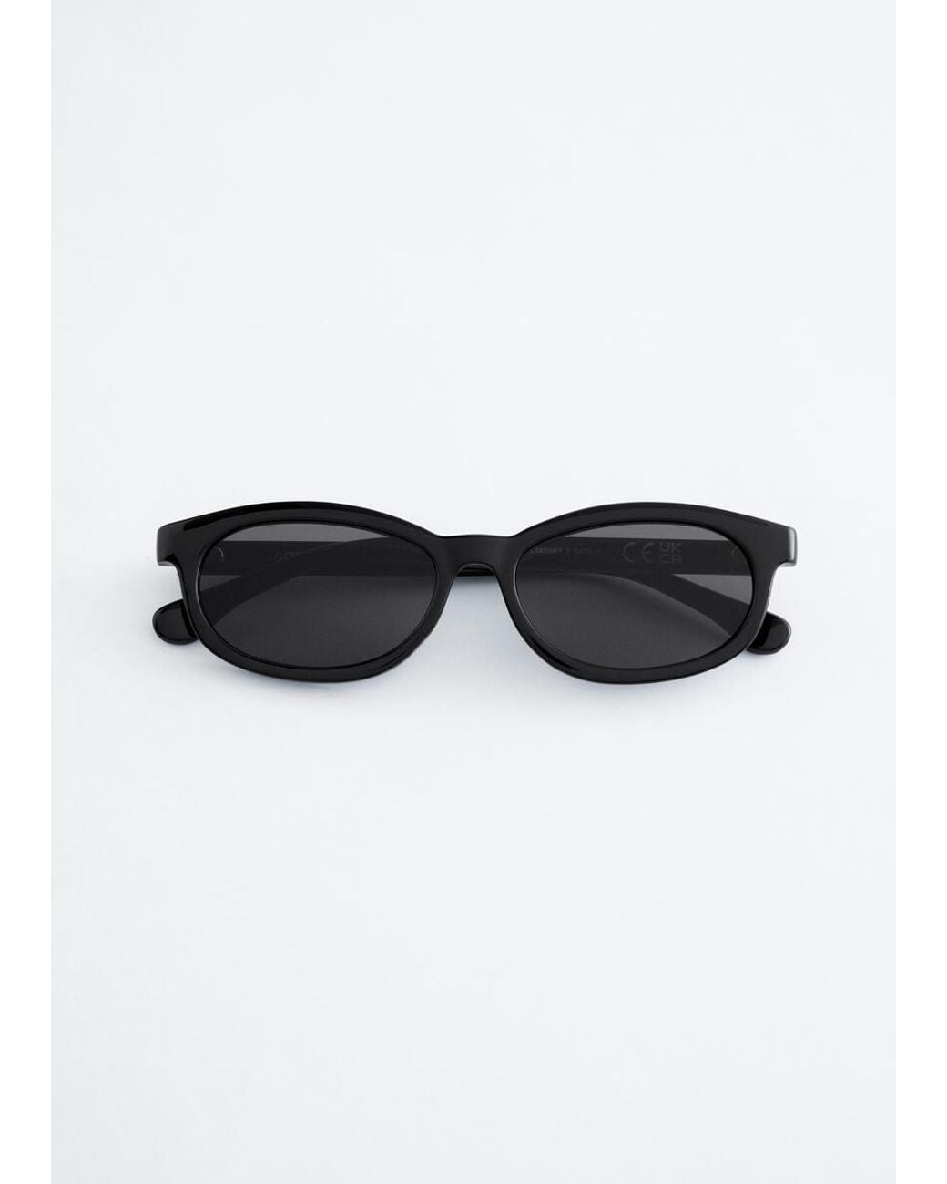 & Other Stories Black Narrow Rectangle Sunglasses