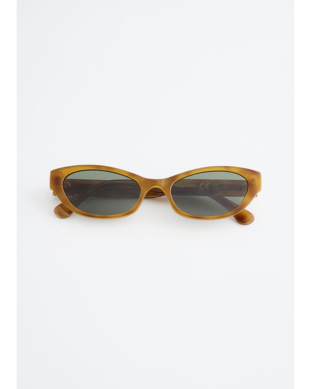 & Other Stories Black Oval Frame Sunglasses
