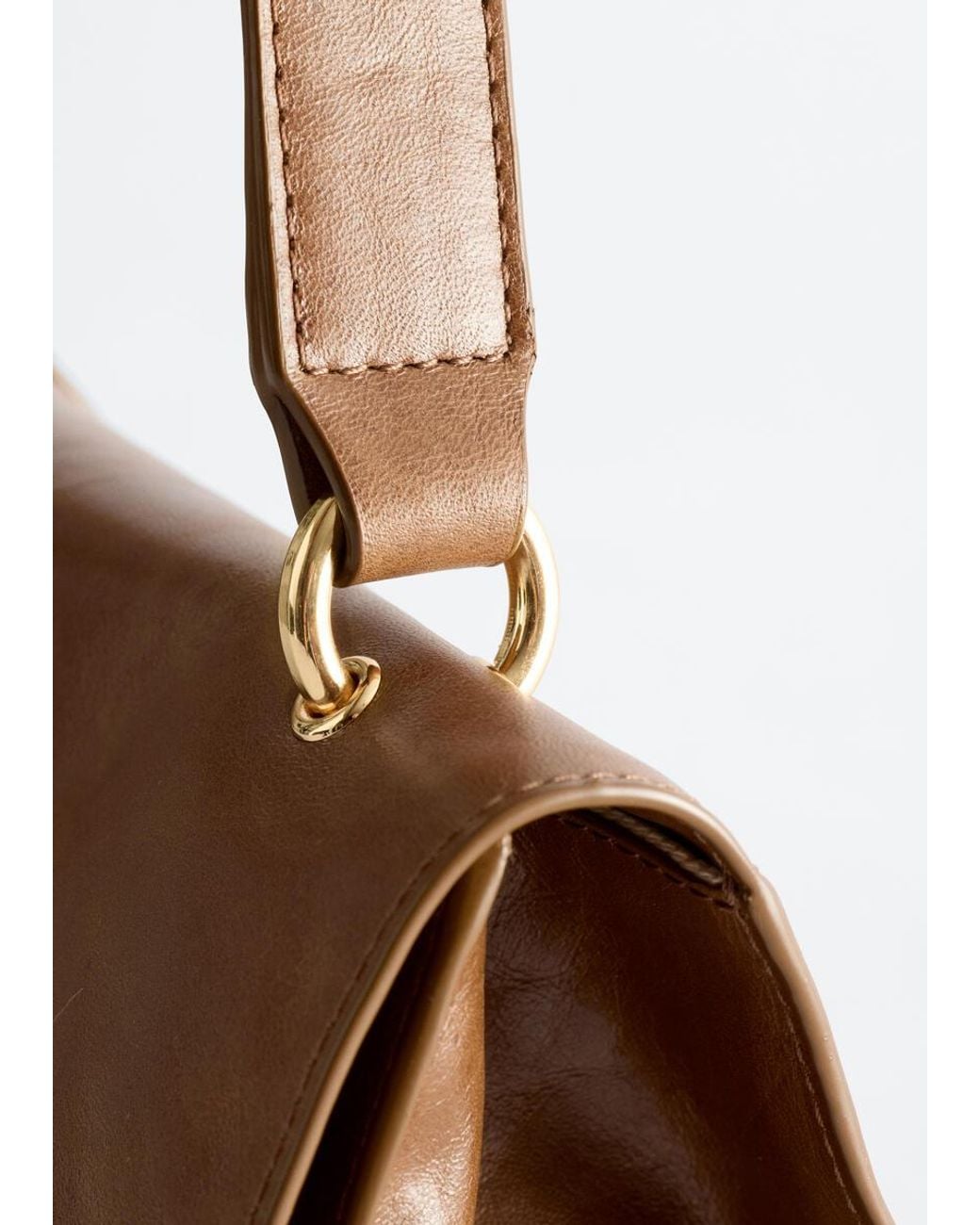 & Other Stories White Leather Shoulder Bag