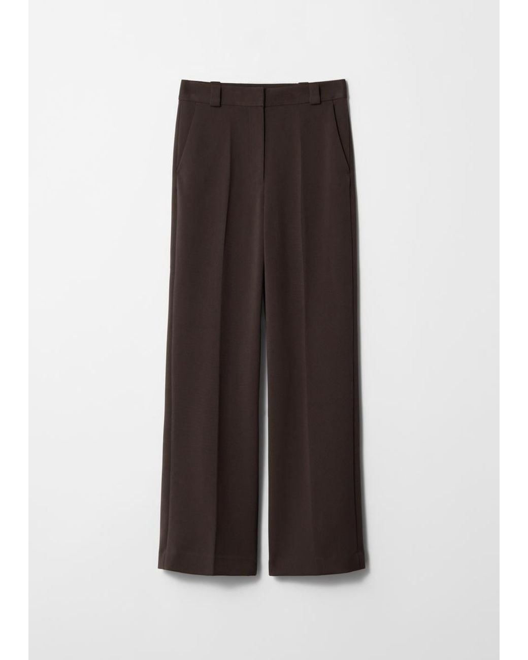 & Other Stories Brown Straight Press-Crease Trousers