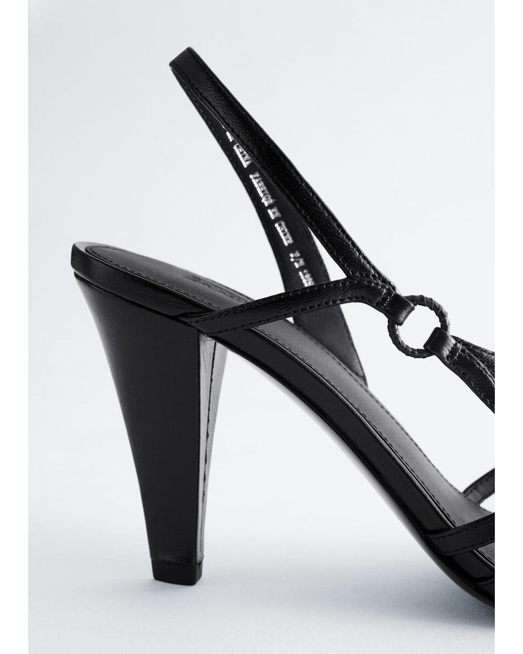 & Other Stories Blue Leather Ring Sandals