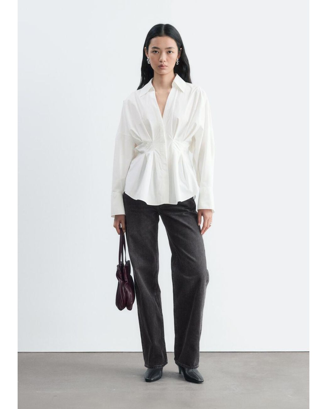 & Other Stories White Fitted-Waist Shirt