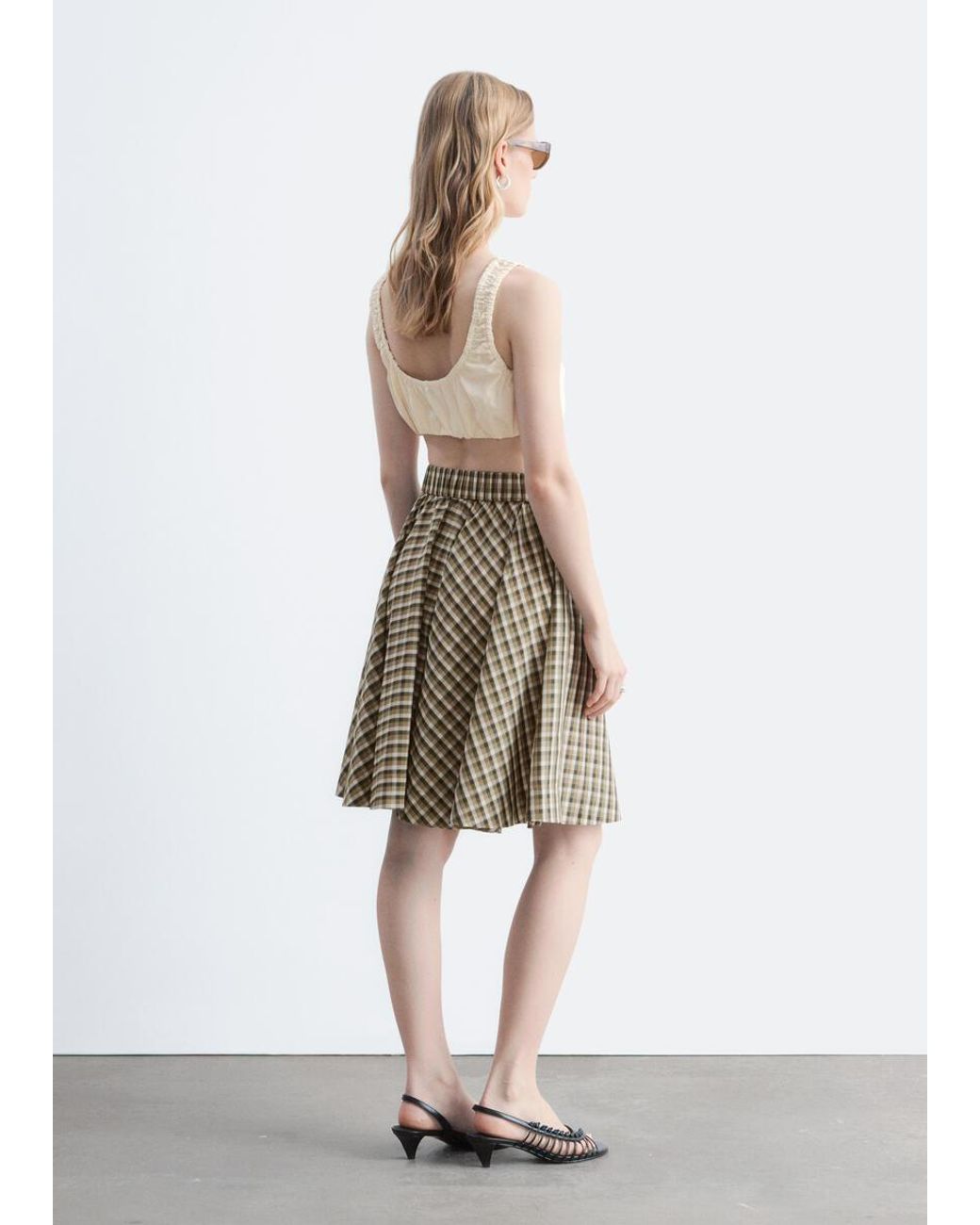 & Other Stories Natural Gathered Bralette