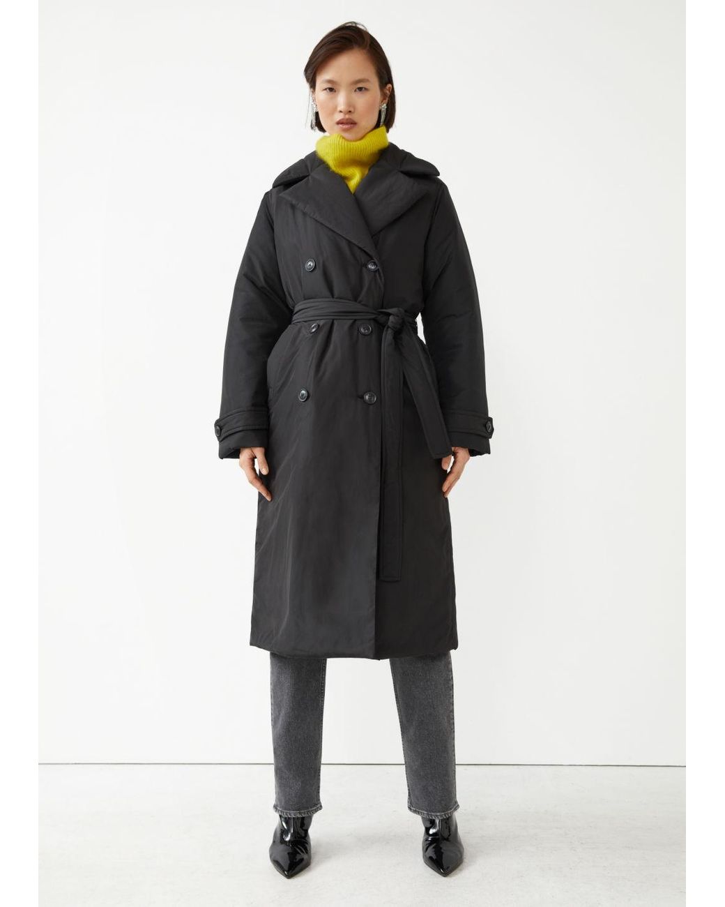 Synthetic Padded Trench Coat 