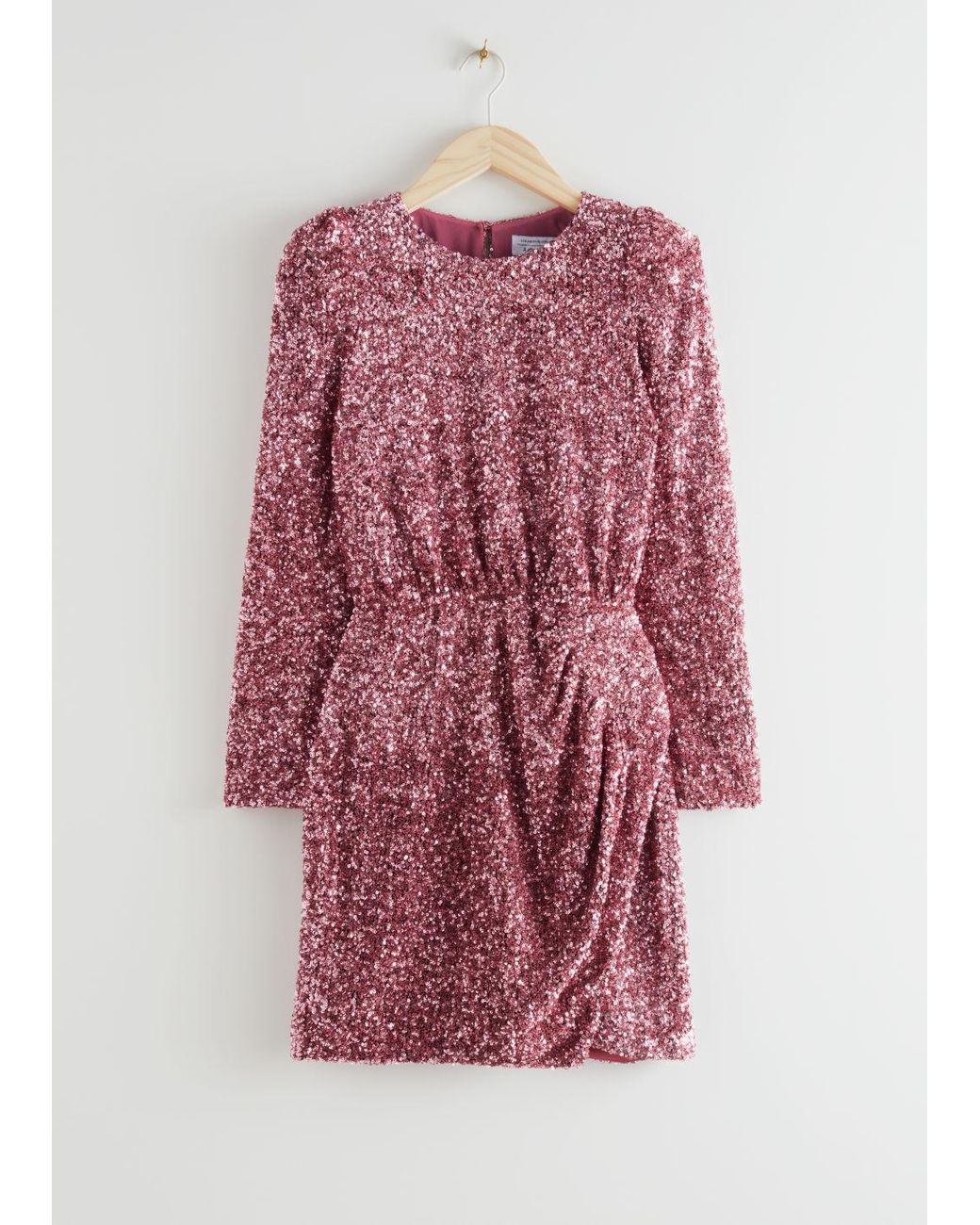 and other stories pink sequin jumper