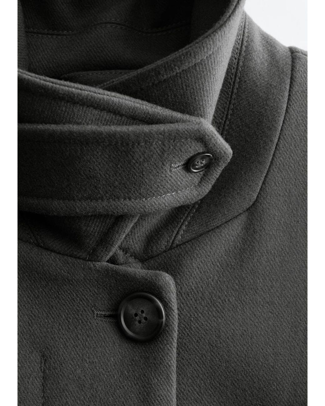 & Other Stories Gray Wool Maxi Coat