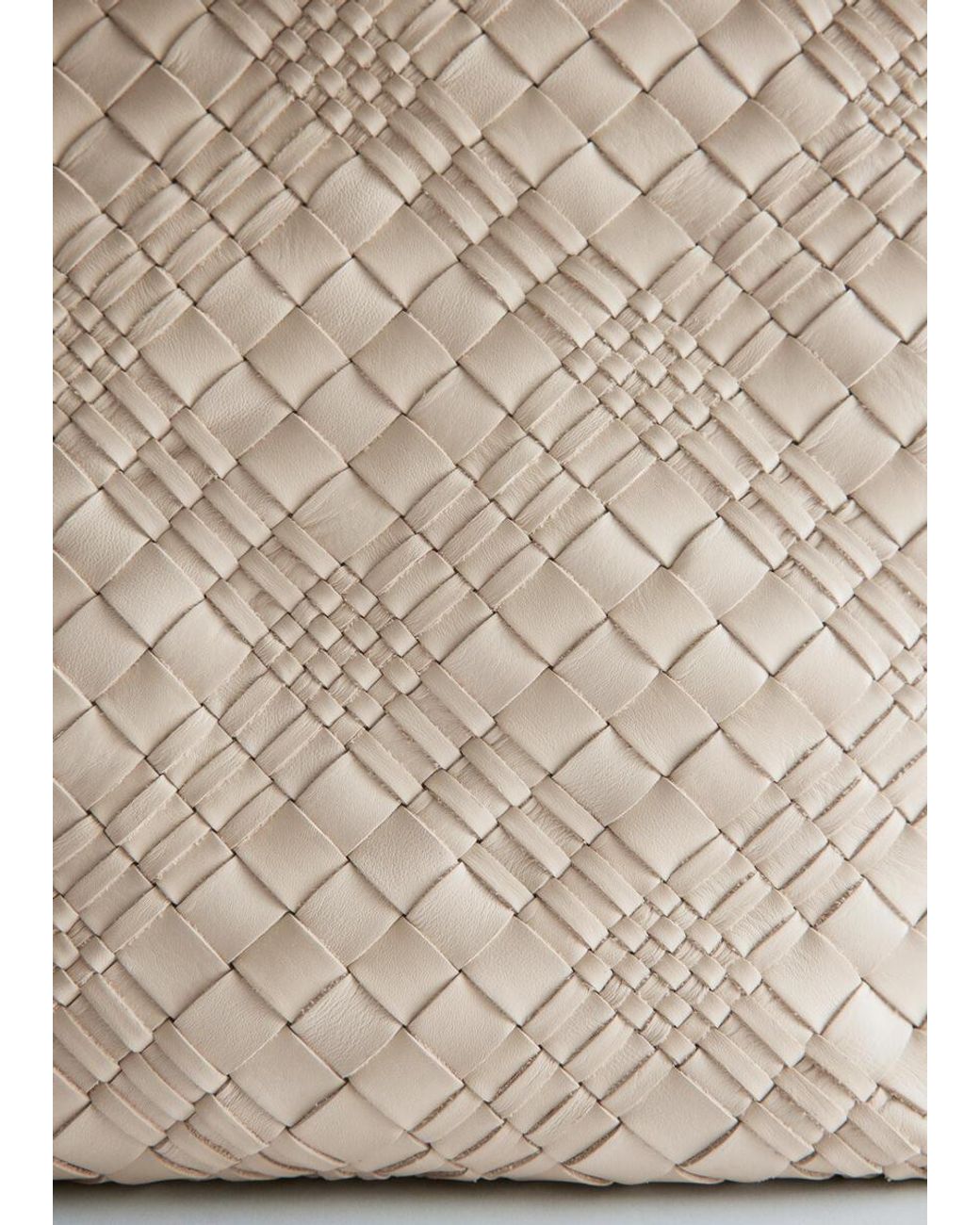 & Other Stories Natural Braided Leather Tote
