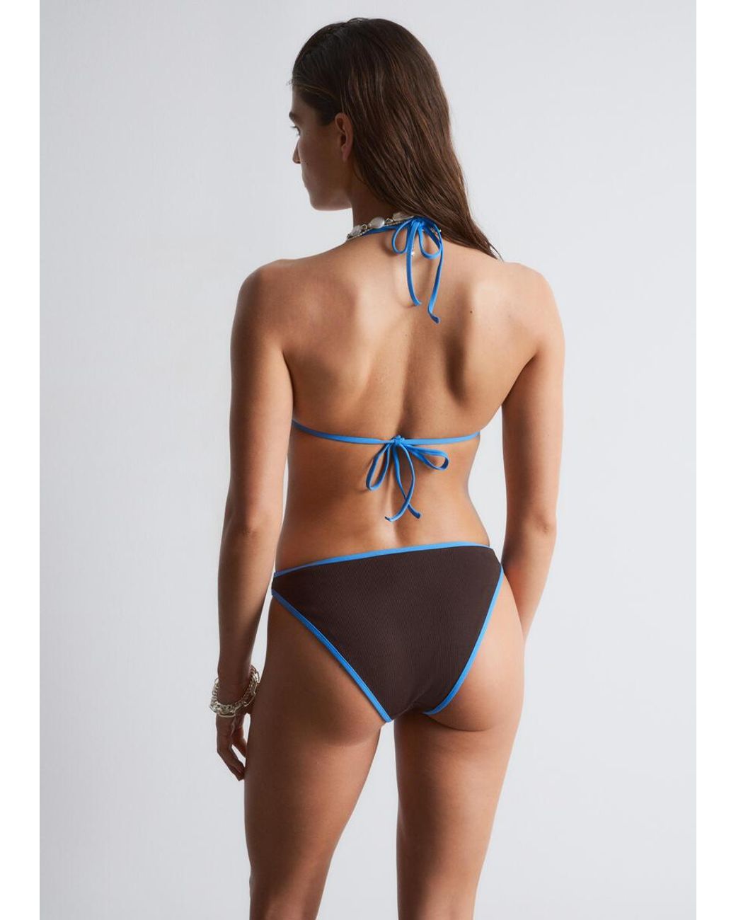 & Other Stories Red Contrast-Trim Bikini Briefs