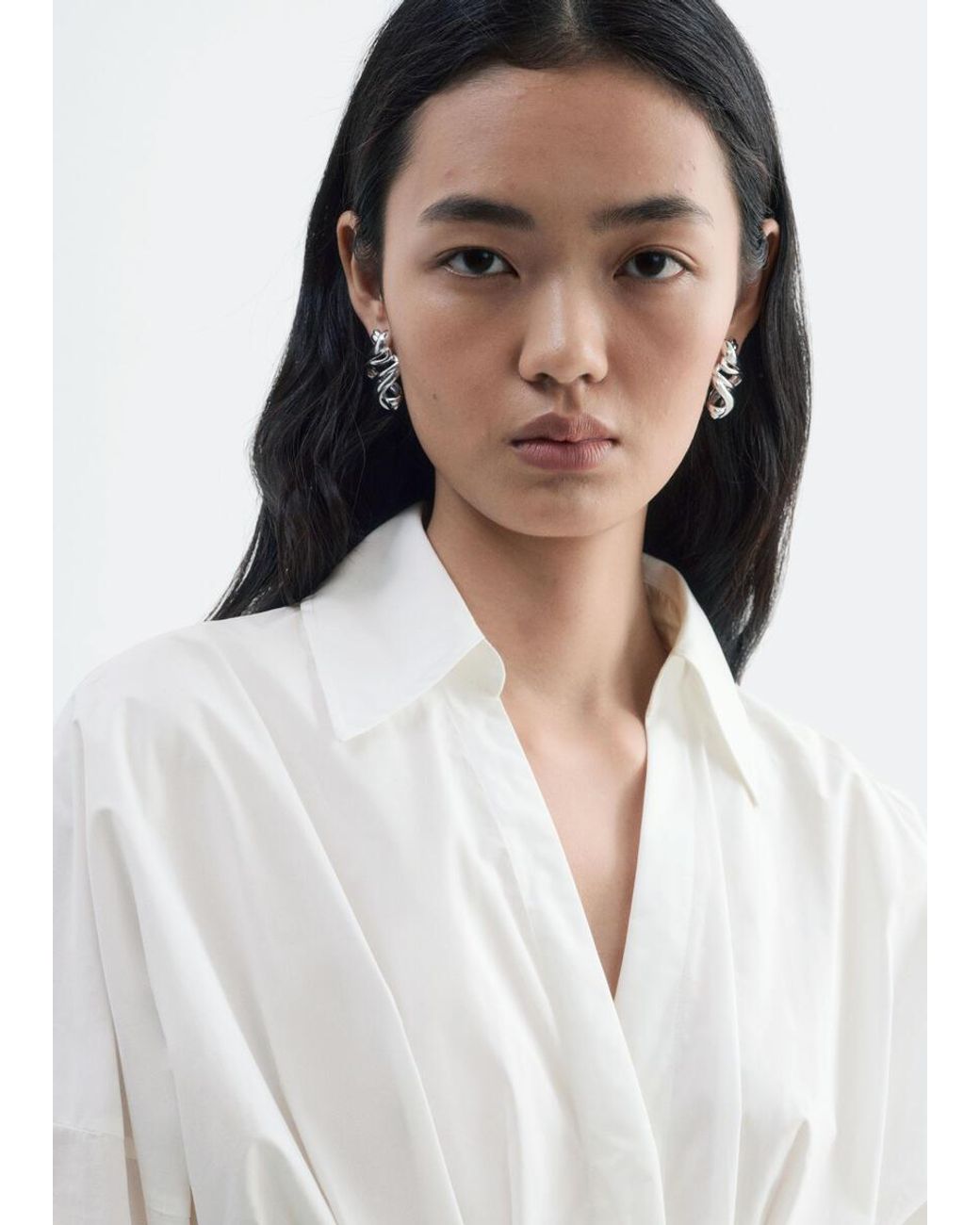 & Other Stories White Fitted-Waist Shirt