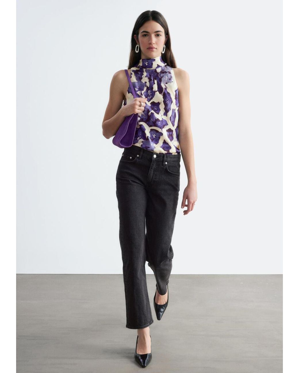 & Other Stories White Cropped Slim-Leg Jeans