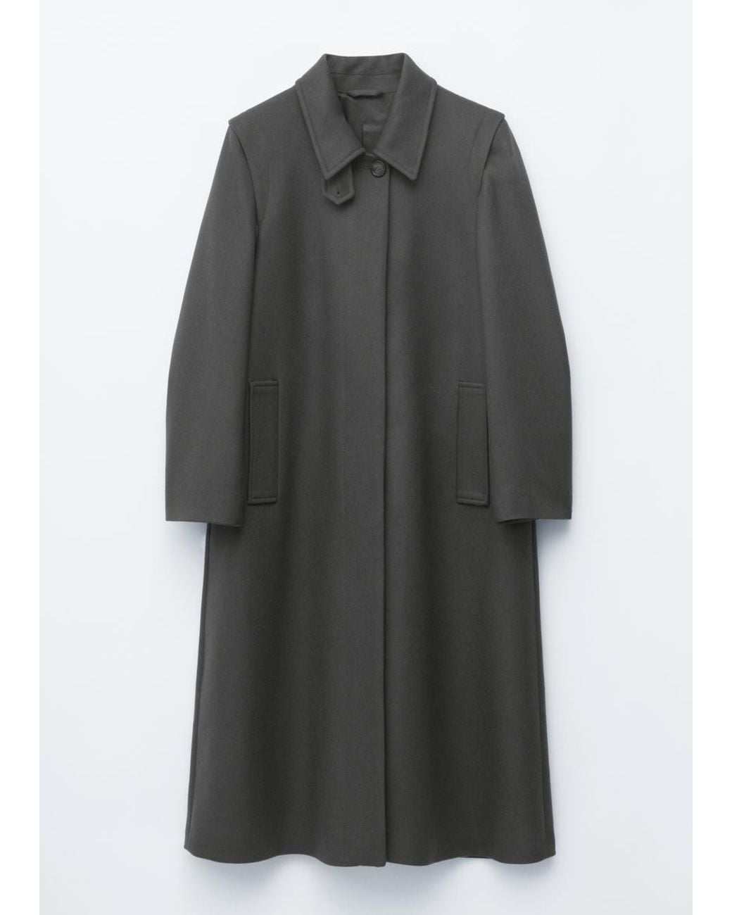 & Other Stories Gray Wool Maxi Coat
