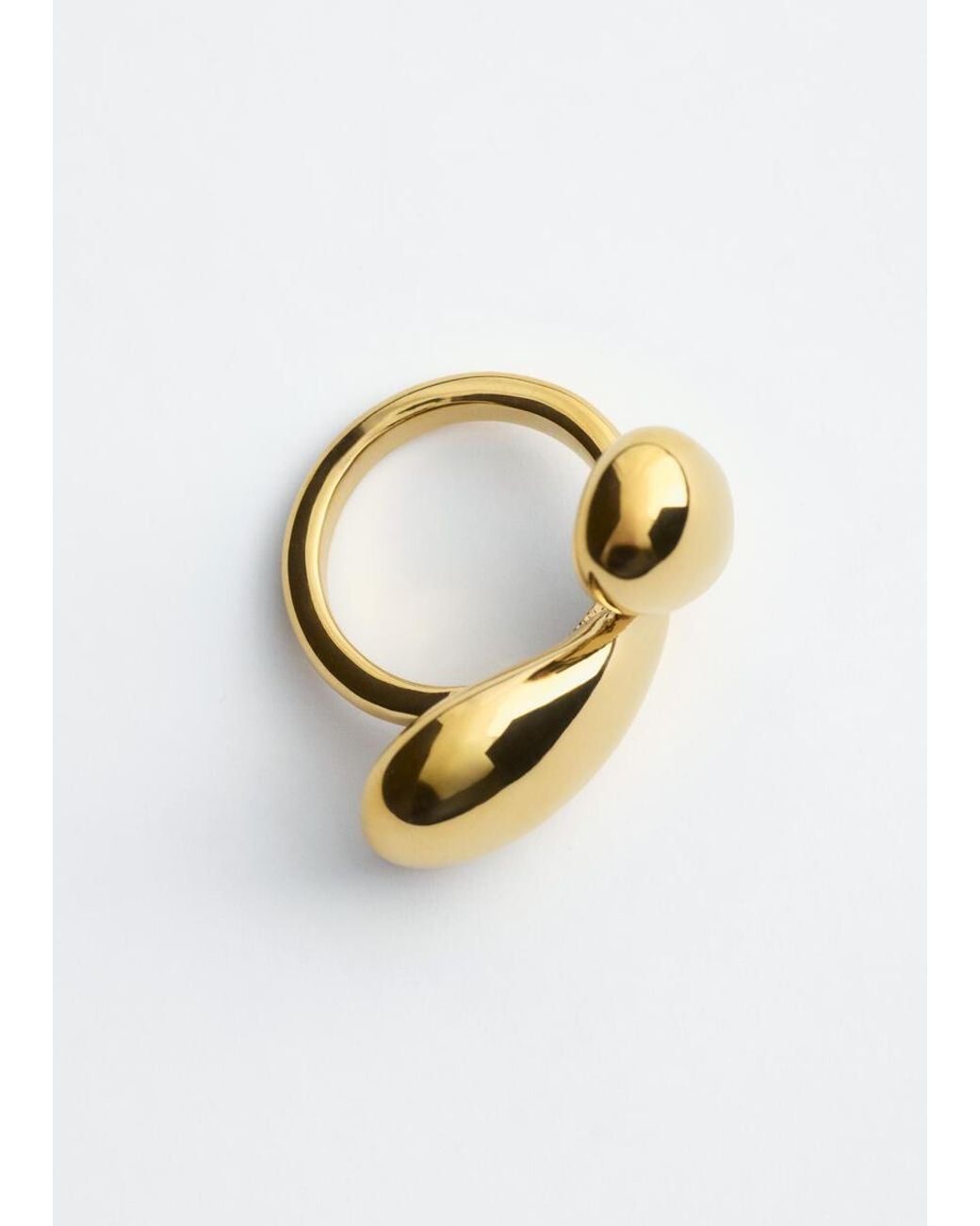 & Other Stories Metallic Sculptural Brass Ring