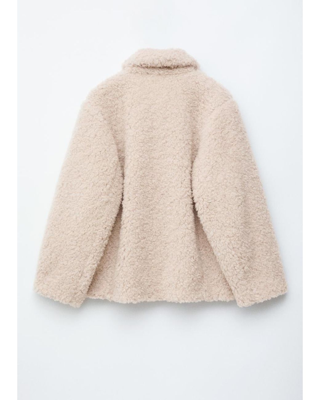 & Other Stories Natural Wool-Blend Faux-Fur Jacket