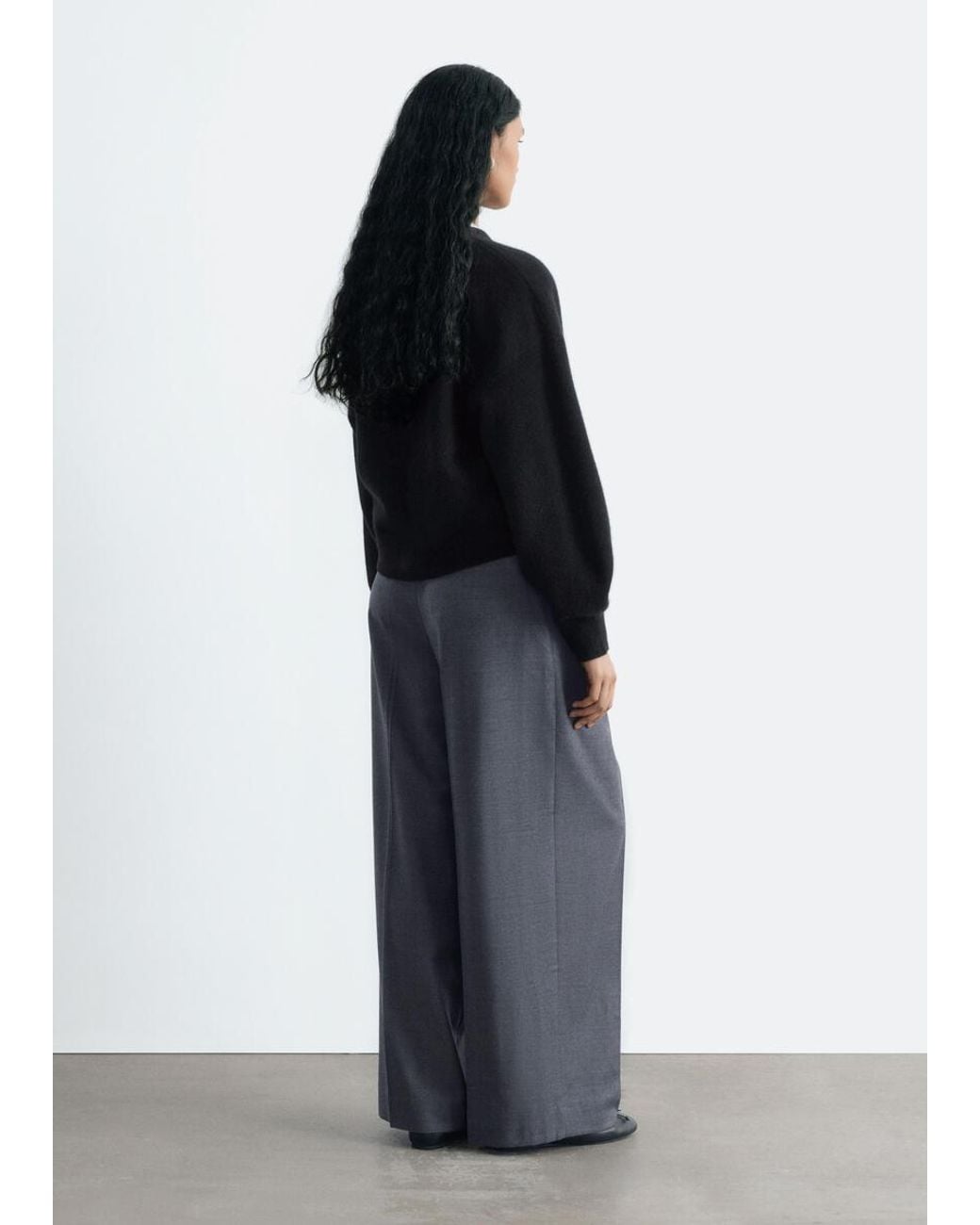 & Other Stories Black Boiled Merino Cardigan