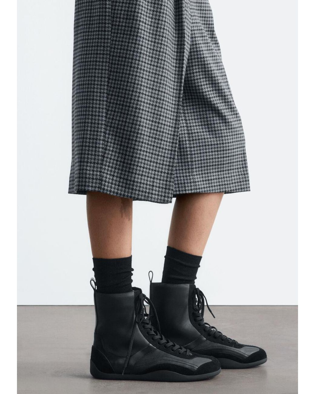 & Other Stories Black Lace-Up Ankle Boots