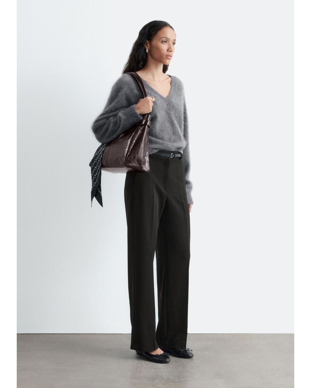 & Other Stories Black Straight Press-Crease Trousers