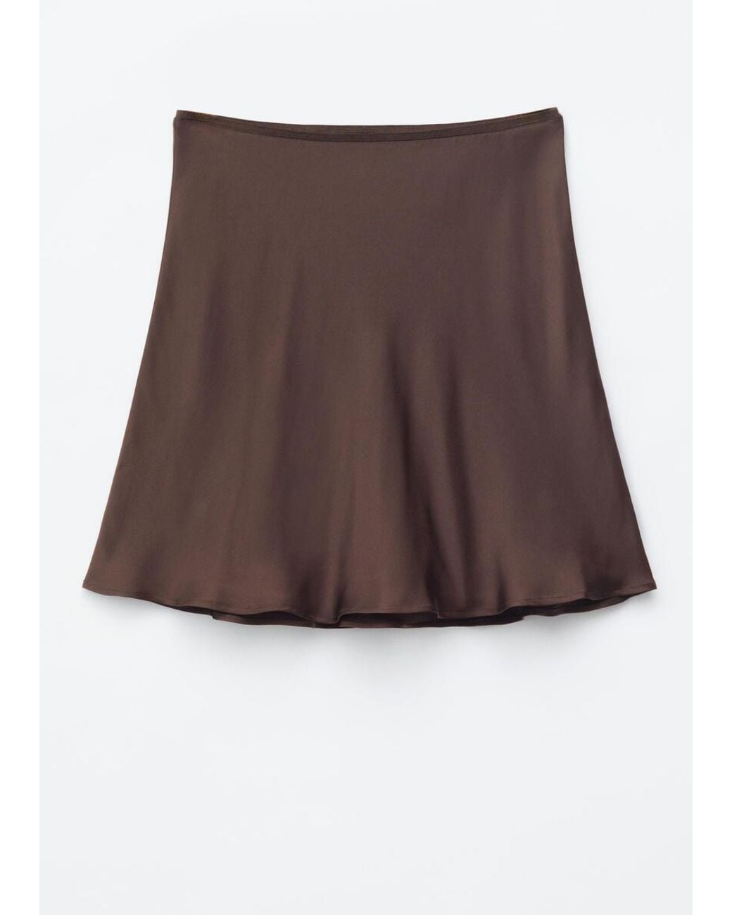 & Other Stories Brown Bias-Cut Mini Skirt