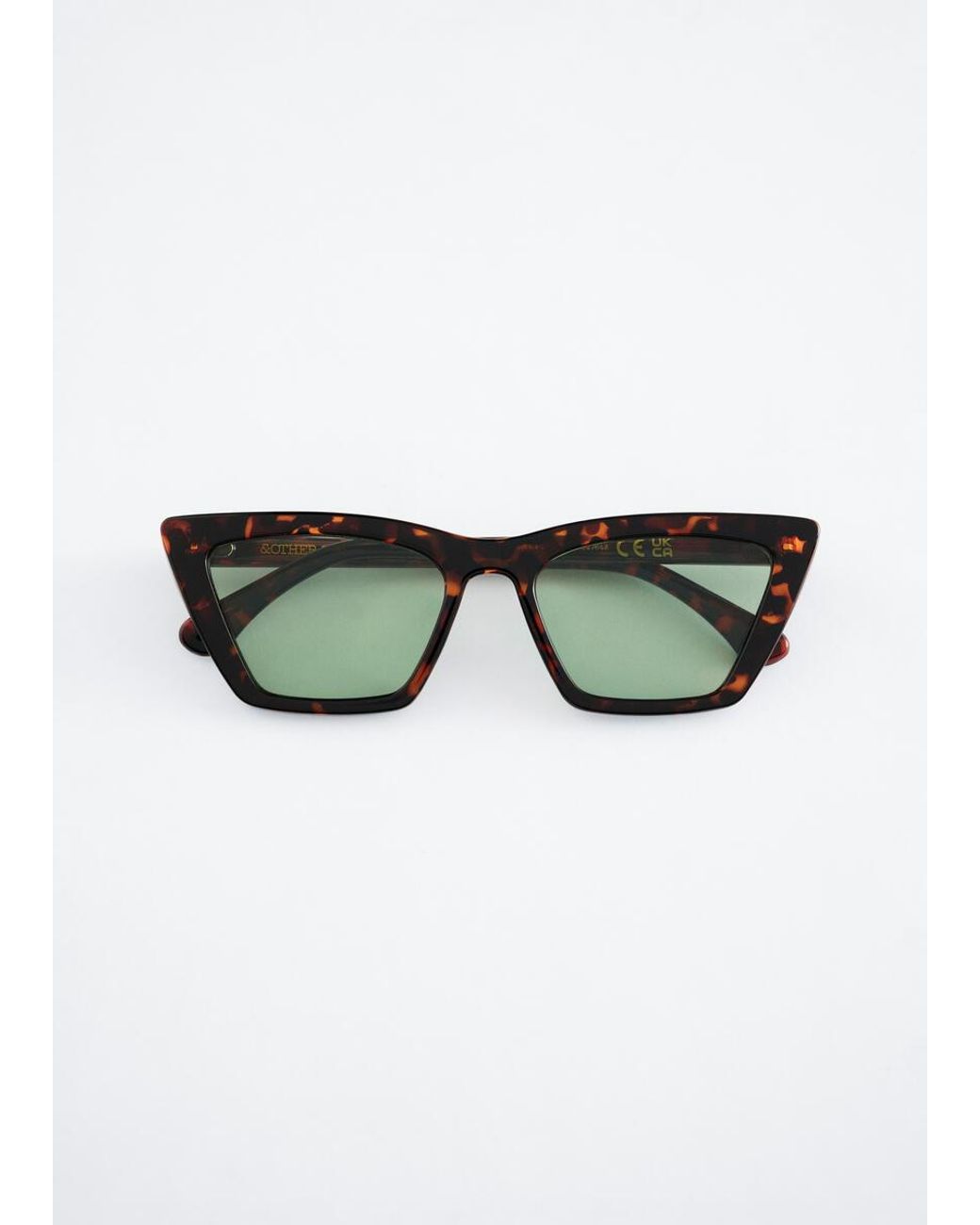 & Other Stories Black Angular Cat Eye Sunglasses
